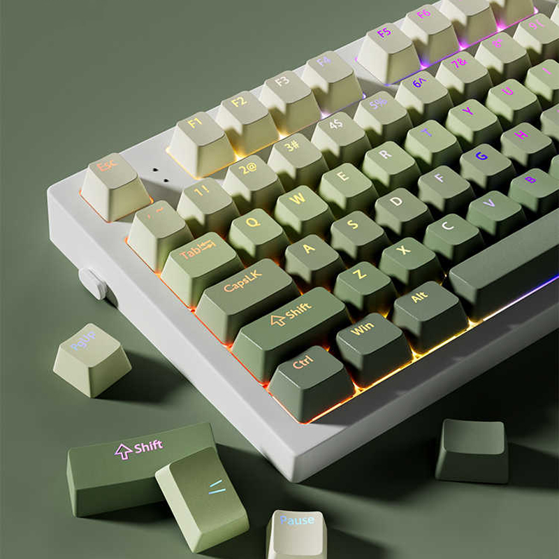 No Rgb Gaming Pc - Колпачки клавиш Green Grape с верхней
