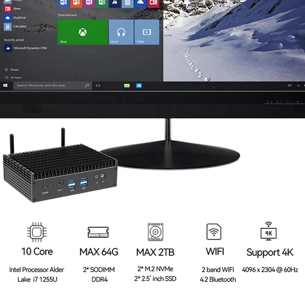 НОВЫЙ Безвентиляторный мини-ПК – обзор и цена Pc Gaming I5