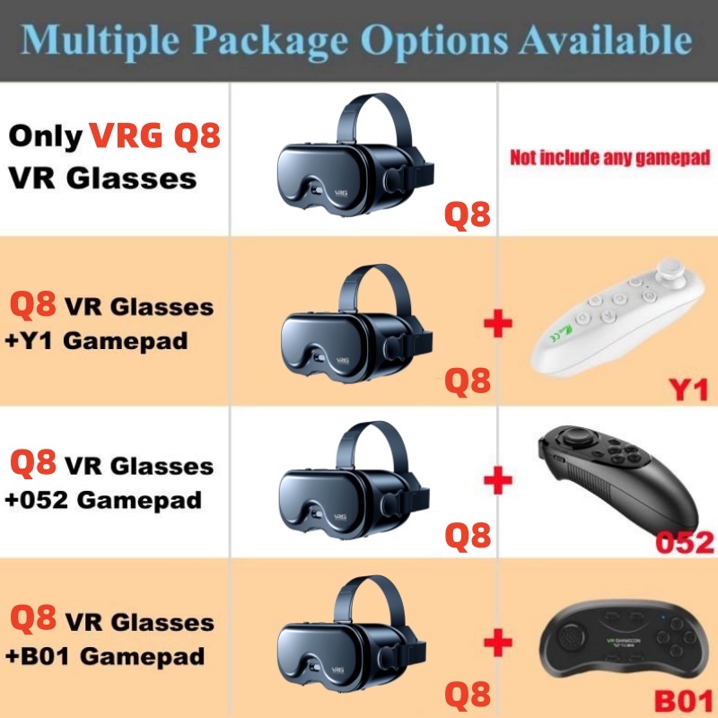 Оригинальные VRG Q8 VR очки ви – обзор и цена Vr Headset Pc